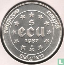 Belgium 5 ecu 1987 "30th anniversary Treaty of Rome"