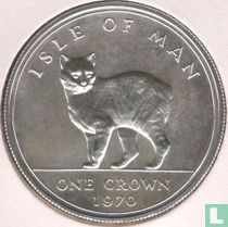 Insel Man 1 Crown 1970 (PP) "Manx cat"