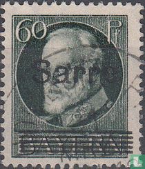 Aufdruck auf Briefmarken von Bayern