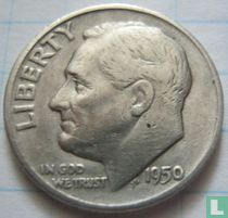 United States 1 dime 1950 (without letter)
