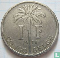 Belgian Congo 1 franc 1922 (FRA)