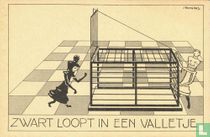 Zwart loopt in een valletje