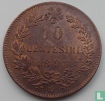 Italie 10 centesimi 1893 (BI) acheter