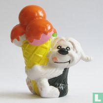 Samson avec une crème glacée