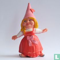 Lisa op schaatsen [roze muts en strik / witte blouse]