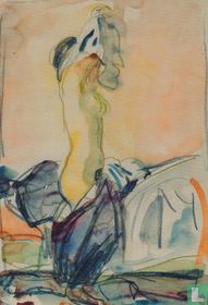 Modellen kler av seg/Model undressing, 1920-1925
