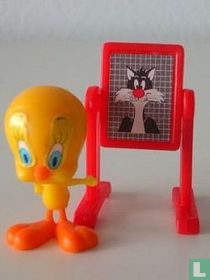 Tweety met rood schoolbord