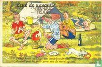 Fikkie houdt ook niet van aangebrande pap, daarom gaat hij maar gauw met de worst op stap.