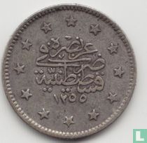 Empire ottoman 2 kurus AH1255-7 (1845)