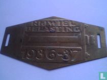 Rijwielbelastingplaatje 1936 - 1937
