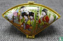 China  4 Woman Under Willow Jewelry Pearls Porcelain Box  2016