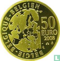 Belgium 50 euro 2008 (PROOF) "100th anniversary of Maurice Maeterlinck's play - l'Oiseau bleu"