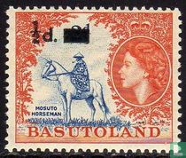 Koningin Elizabeth II met opdruk
