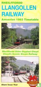 Rheilffordd Llangollen Railway Amserlen 1993 Timetable