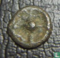 Istros, Thrace  AE13 (Greco-Celtic cast wheel, "IST", Miletus)  ca. 500 BCE