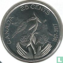 Canada 25 cents 2017 (non coloré) "150th anniversary of Canadian Confederation - Hope for a green future"