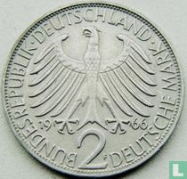 Deutschland 2 Mark 1966 (F - Max Planck)