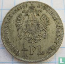 Austria ¼ florin 1859 (B)