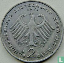 Duitsland 2 mark 1971 (J - Konrad Adenauer)