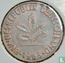 Germany 2 pfennig 1968 (D - bronze)