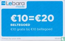 Lebara Mobile € 10 = € 20