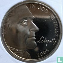 United States 5 cents 2005 (PROOF) "Bicentenary of the arrival of Lewis and Clark on Pacific Ocean"