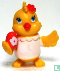 Duckling with red flower