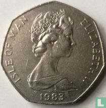 Insel Man 50 Pence 1983 (AD) "Christmas 1983"