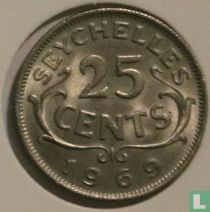 Seychelles 25 cents 1969
