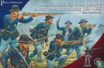 Union d'infanterie dans Sack manteaux skirmishing 1861-1865