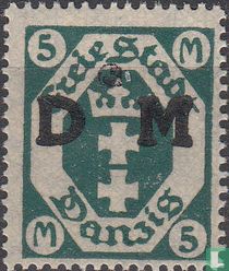 City coat of arms with overprint DM