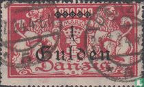 Armoiries et lions héraldiques avec surcharge