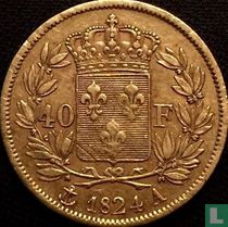 Frankrijk 40 francs 1824 (Charles X)