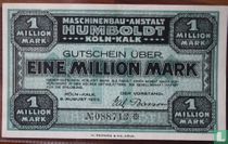 Köln-Kalk 1 Miljoen Mark 1923