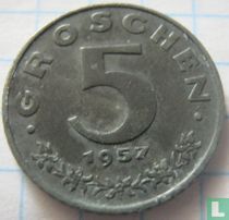Austria 5 groschen 1957