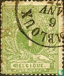 Liegender Löwe mit Wappen