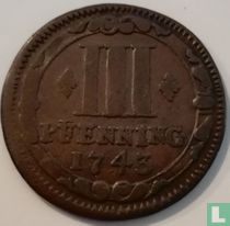 Münster 3 Pfenning 1743