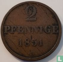 Brunswick-Wolfenbüttel 2 pfennige 1851