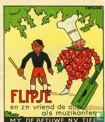 Flipje en z'n vriend de aap als muzikanten