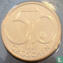 Austria 50 groschen 2001