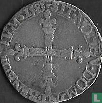 Frankrijk ¼ écu 1583 (K)