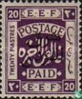 Palestine with overprint