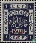 Palestine with overprint