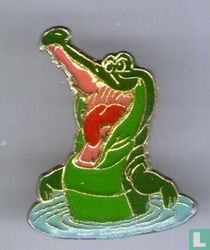 krokodil in het water