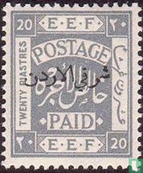 Palestine with overprint