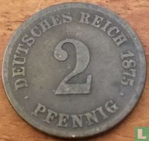 Duitse Rijk 2 pfennig 1875 (H)