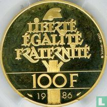 Frankreich 100 Franc 1986 (Gold) "Centenary Statue of Liberty 1886 - 1986"