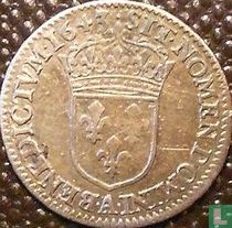 Frankrijk 1/12 écu 1643 (Louis XIII - A - punt)
