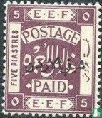 Palestine with overprint