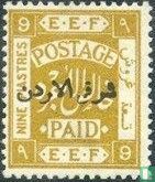 Palestine with overprint